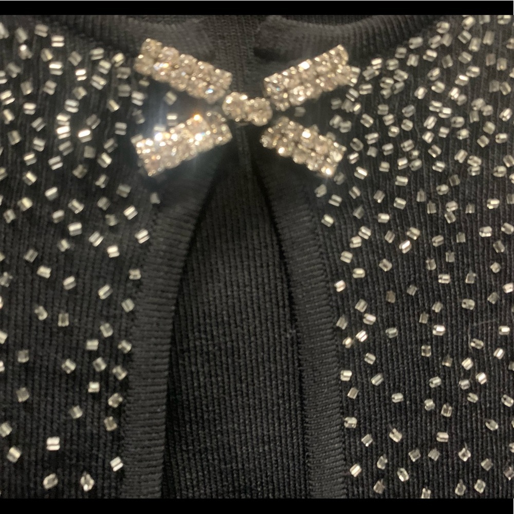 Black sweater Vertigo rhinestone new never worn